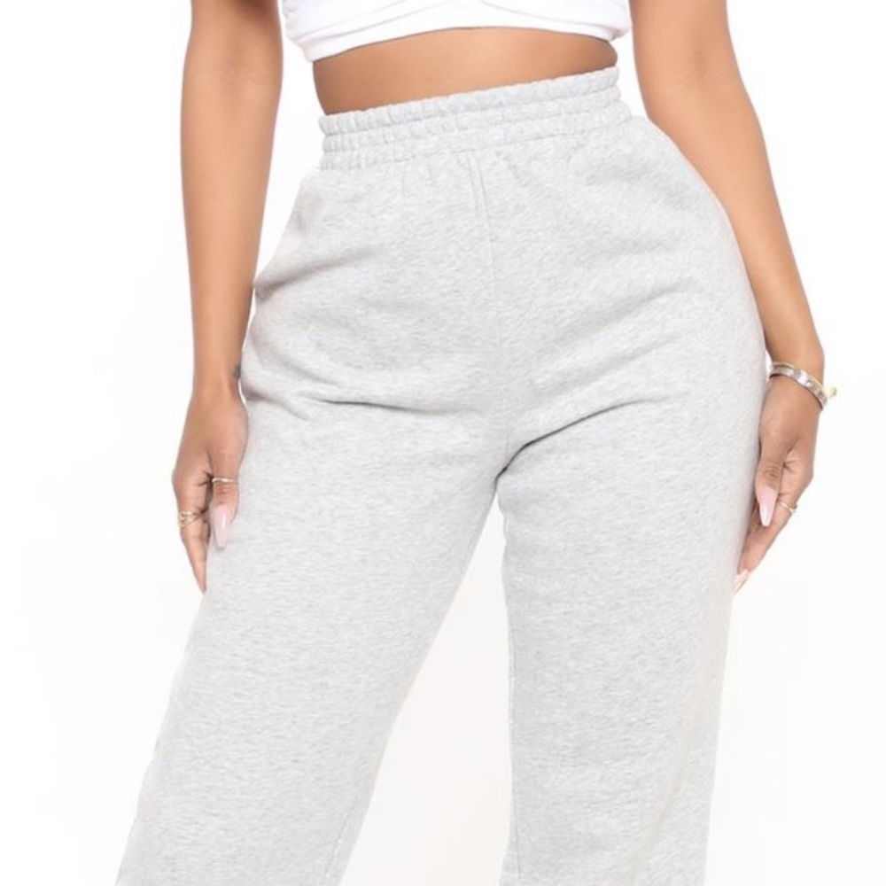 Gray sweatpants
